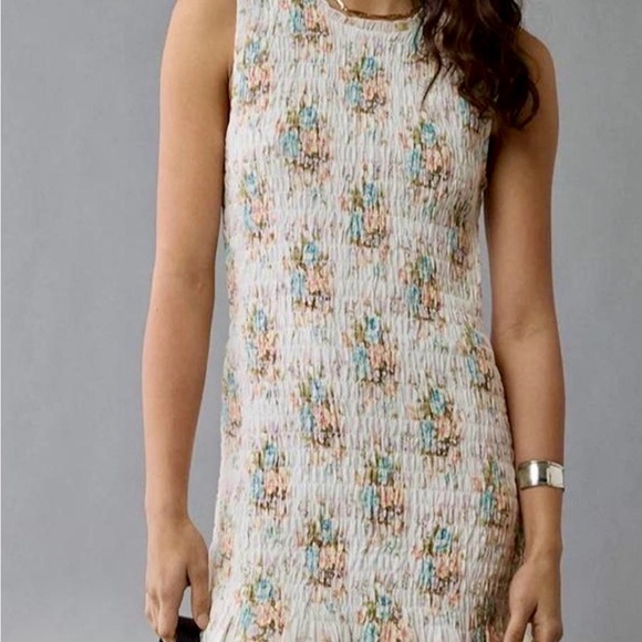 American Eagle Outfitters Ditzy Floral Brunch Sleeveless Mini Dress 100% Cotton - Picture 2 of 9